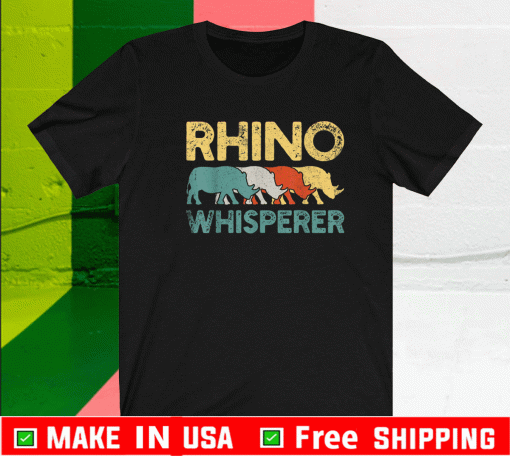 Rhino Rhinoceros Retro Vintage T-Shirt