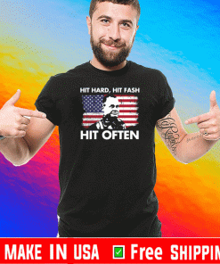 William Halsey Hit Hard Hit Fast Hit Often American Flag Shirt