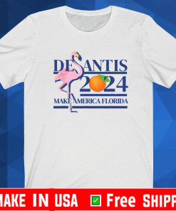 DeSantis 2024 Make America Florida Flamingo Orange T-Shirt