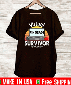 I Survived Virtual School 7th Grade Survivor 2020-2021 T-Shirt
