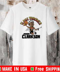 Utah Jazz Flamethrower Nickname Jordan Clarkson Shirt
