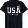 USA Athletics Patriotic Women Men Kids American Flag Sports T-Shirt