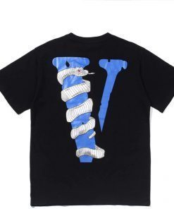 Men's Vlone X Python Shirts Tide Hip Hop Print T Shirt Cotton Short Sleeve Loose 2021 T-Shirt