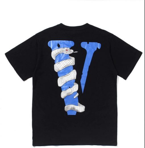 Men's Vlone X Python Shirts Tide Hip Hop Print T Shirt Cotton Short Sleeve Loose 2021 T-Shirt