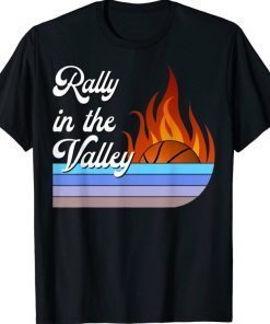 Rally In The Valley Basketball Retro Sunset T-Shirt