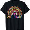2nd Grade Rainbow Girl Boys Teacher Hello Second Grade Squad Tee T-Shirt