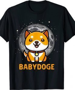 Baby Doge coin crypto Moon, Cryptocurrency Shiba BabyDoge T-Shirt