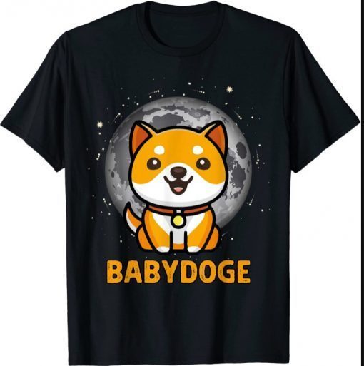 Baby Doge coin crypto Moon, Cryptocurrency Shiba BabyDoge T-Shirt