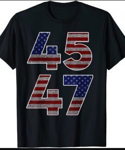45 47 Trump 2024 Vintage USA Flag Tees T-Shirt