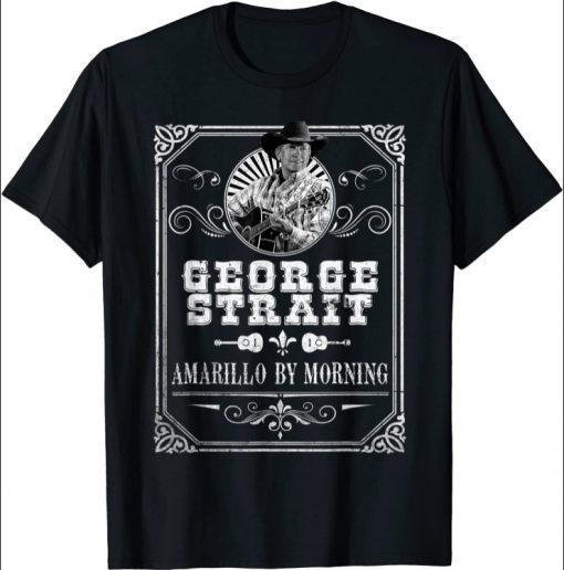 White and Black George Arts Strait Musician American Singers T-Shirt