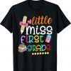 Kids Little Miss First Grade Shirt Back To School 1st Grader T-Shirt