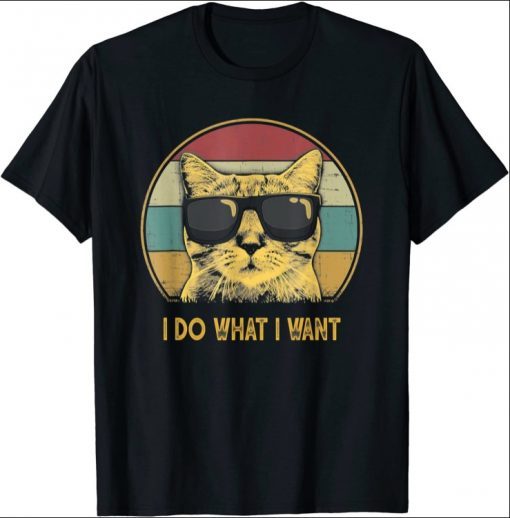 Retro I do what I want cat funny cat lover T-Shirt