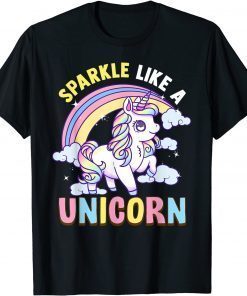2021 Unicorn Rainbow Kawaii Anime Pastel Sparkle Like A Unicorn T-Shirt