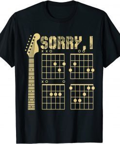 Official Sorry I-DGAF Funny Hidden Message Guitar Chords For Lover T-Shirt