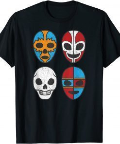 Lucha Libre Masks Freestyle Wrestling Sports Show Mexico Fun Unisex T-Shirt