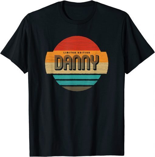 Funny Mens Danny Name Retro Vintage Sunset Limited Edition T-Shirt