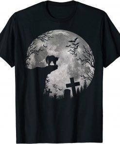 Halloween Bats and Black Cats Witchs Moon trick treat Shirt T-Shirt