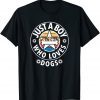 Just A Boy Who Loves Dogs Retro Dog Puppy T-Shirt