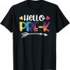 Tie Dye Hello Pre-K Boys Girls Teacher Pre K School Supplies 2021 Shirt T-Shirt