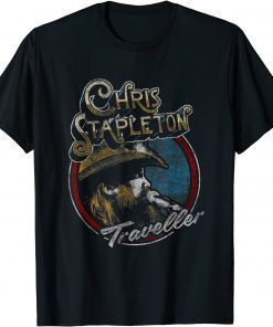 Official Love Chris Art Staple.ton Cool Man Cowboy Musical Traveller T-Shirt