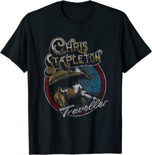 Official Love Chris Art Staple.ton Cool Man Cowboy Musical Traveller T-Shirt