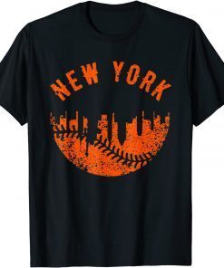 New York , Skyline , Baseball Vintage Met At Gameday Unisex T-Shirt