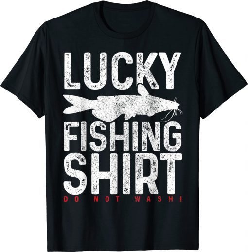 Funny Lucky Catfisher Gift T-Shirt