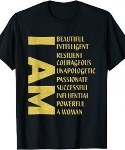 Official I Am Beautiful Intelligent Resilient Courageous T-Shirt