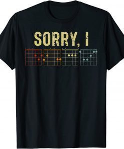 2021 Sorry I-dgaf Hidden Message Guitar Chords for Lover Guitars T-Shirt