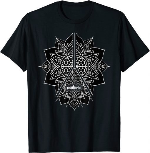 Sacred Geometry Honeycomb Lotus Mandala Geometric Unisex T-Shirt