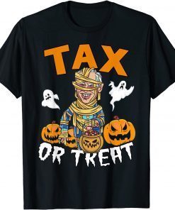 Official Tax Or Treat Halloween Sarcastic Pumpkin Boo Funny Joe Biden T-Shirt