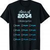 Class Of 2034 Grow With Me Hello Kindergarten Back To School Tee Shirt