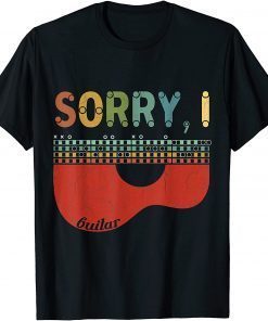T-Shirt Sorry I-DGAF Sarcastic Hidden Message Guitar Chords Lovers