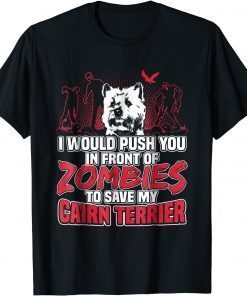 Official Cairn Terrier and Zombies Halloween Gifts T Shirt