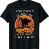 Crazy Cat Lady Halloween Cat Girl Women, Cat Halloween Moon T-Shirt