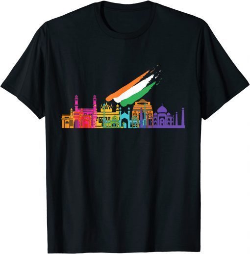 T-Shirt Indian Independence day graphic tees love travel India visit