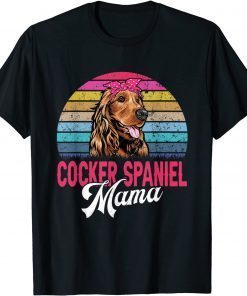 Vintage Cocker Spaniel Mama Shirt Dog Mom Shirts
