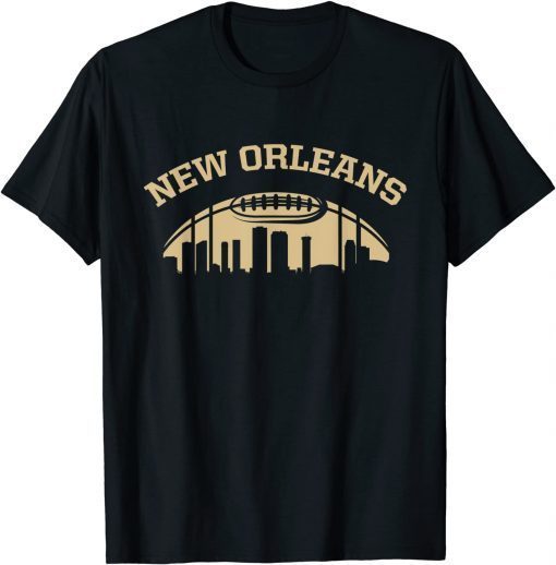 Official New Orleans Skyline - New Orleans Football T-Shirt