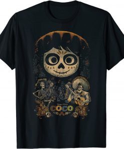Disney Pixar Coco Miguel & Musical Scene Graphic Funny Tee Shirt