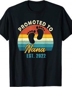 T-Shirt Promoted To Nana 2022 Vintage Retro