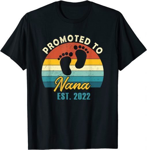 T-Shirt Promoted To Nana 2022 Vintage Retro