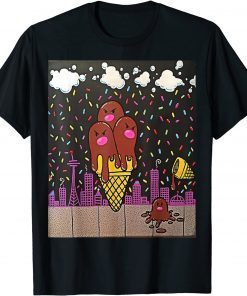 Graphic Drawing Seattle Ice Cream Unisex T-Shirt