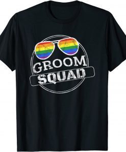 T-Shirt Gay Groom Squad Team Group Matching Wedding Bachelor Party