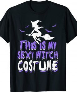 Sexy Halloween Witch Broom Apparel For Halloween Party Unisex T-Shirt