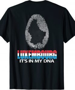 Classic It's In My DNA - Luxembourg Map Fingerprint Luxembourg Flag T-Shirt