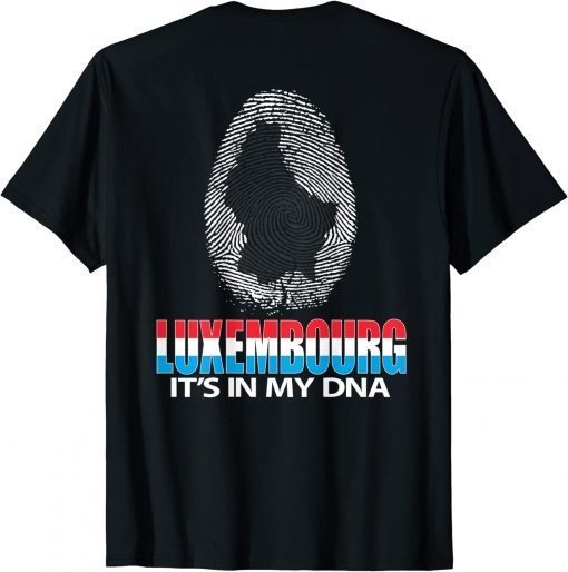 Classic It's In My DNA - Luxembourg Map Fingerprint Luxembourg Flag T-Shirt