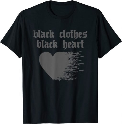 Black Soft Grunge Aesthetic Nu Goth Edgy T-Shirt