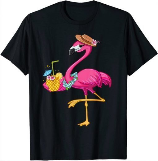 Pineapple shirts for Girl Women Pink Flamingo Lover Hawaii Gift T-Shirt