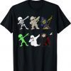 Official Dabbing Skeleton And Monsters Halloween Dracula Boys Kids T-Shirt