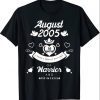 2021 Sweet Sixteen 16th birthday born in August 2005 Tee Shirt